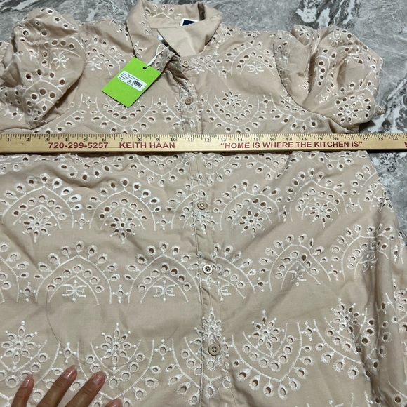 New Sam edelman MINI PUFF SLEEVE EYELET  size 16 - Picture 6 of 12